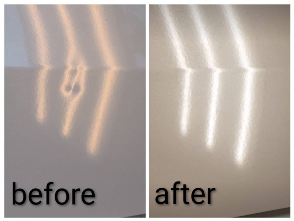 伊勢崎市｜N-BOXのフロントドア・プレスラインにできたヘコミをデント